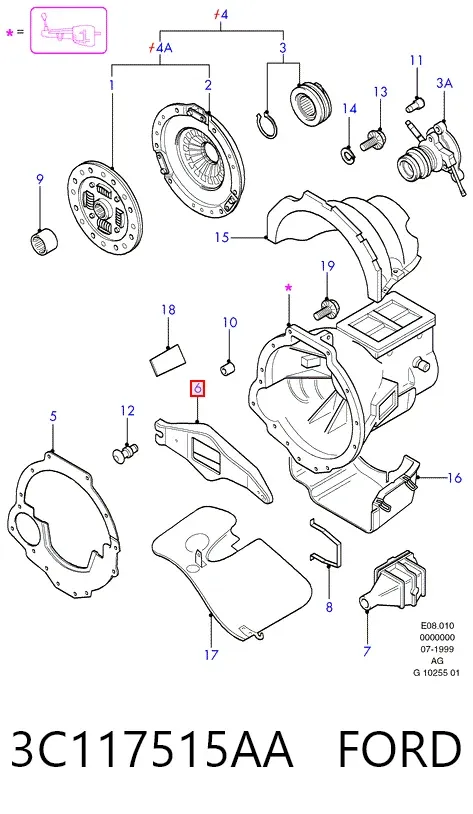 Вилка сцепления STD611 Standart