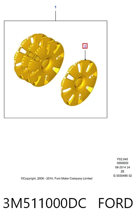 Колпаки 3M511000DC Ford