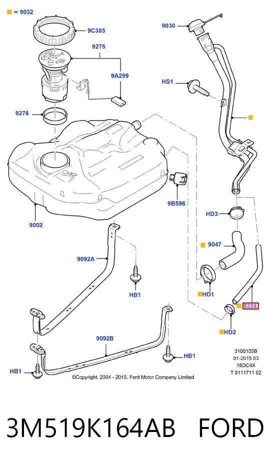  3M519K164AB Ford