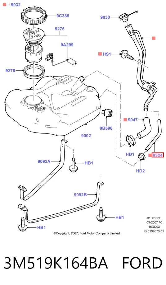  3M519K164BA Ford
