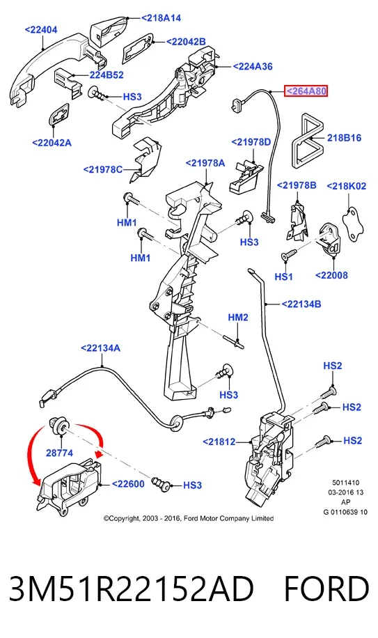  3M51R22152AD Ford