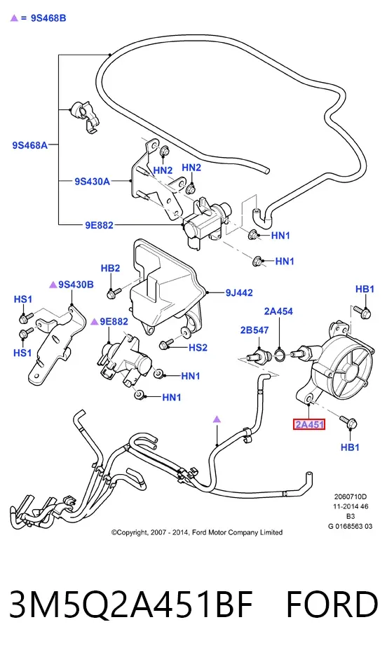 Вакуумный насос 3M5Q2A451BF Ford