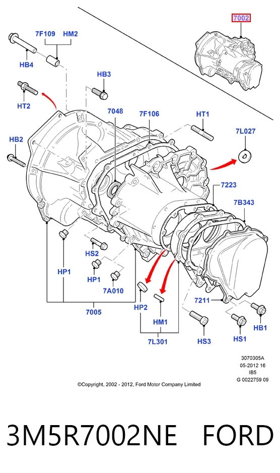 КПП 3M5R7002NE Ford