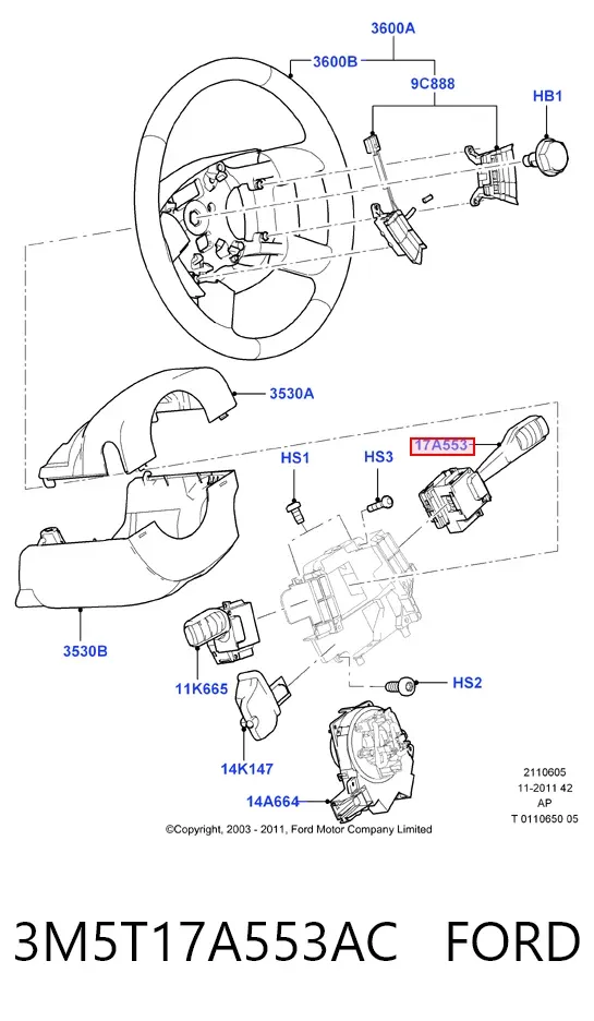  3M5T17A553AC Ford