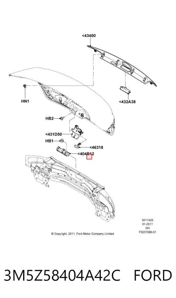  3M5Z58404A42C Ford
