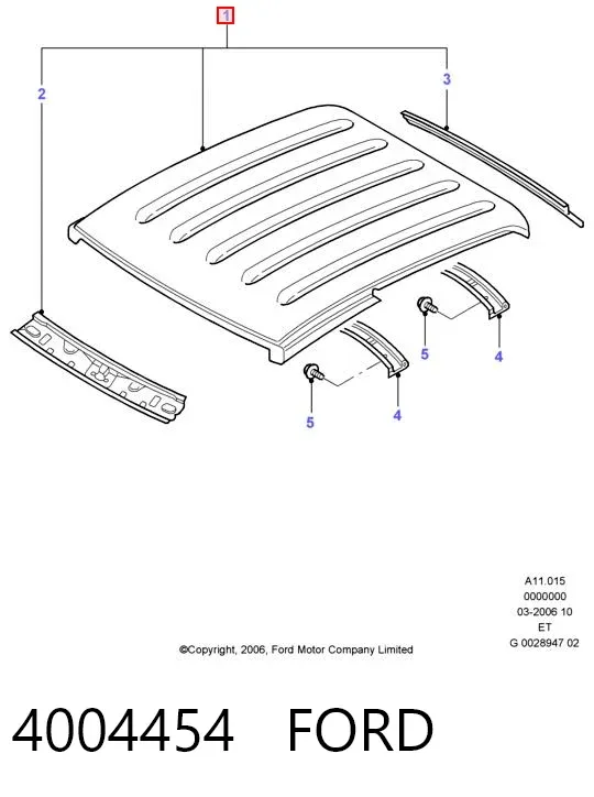 Крыша 4004454 Ford
