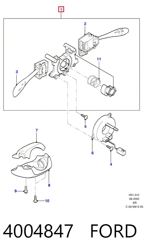 Подрулевой переключатель 4004847 Ford