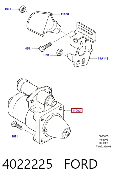 Стартер 4022225 Ford