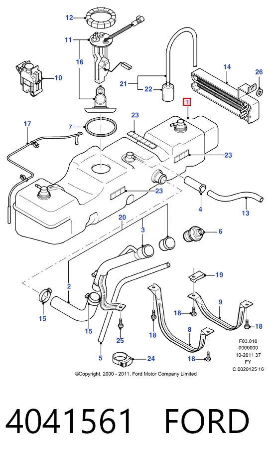 Бензобак 4041561 Ford