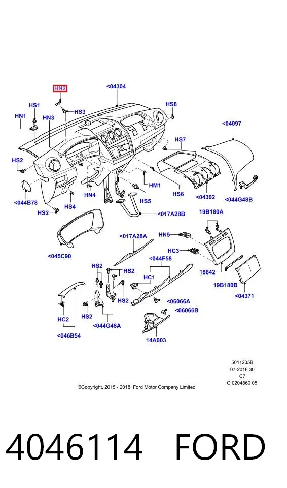 Шайба пружинная 4046114 Ford