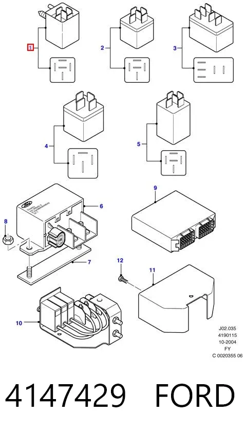 Реле поворотов 4147429 Ford