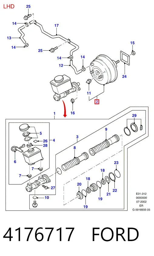 Усилитель тормозов 4176717 Ford