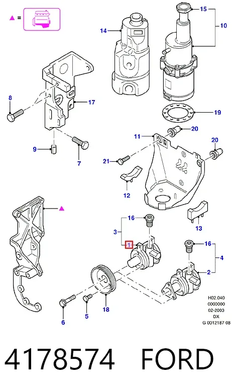 Насос ГУР 4178574 Ford