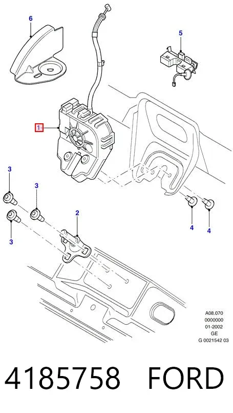 Замок багажника 4185758 Ford