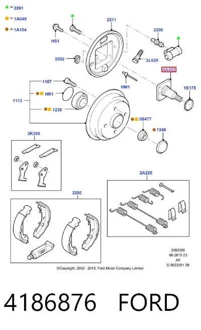 Цапфа (поворотный кулак) задний FORD 4186876
