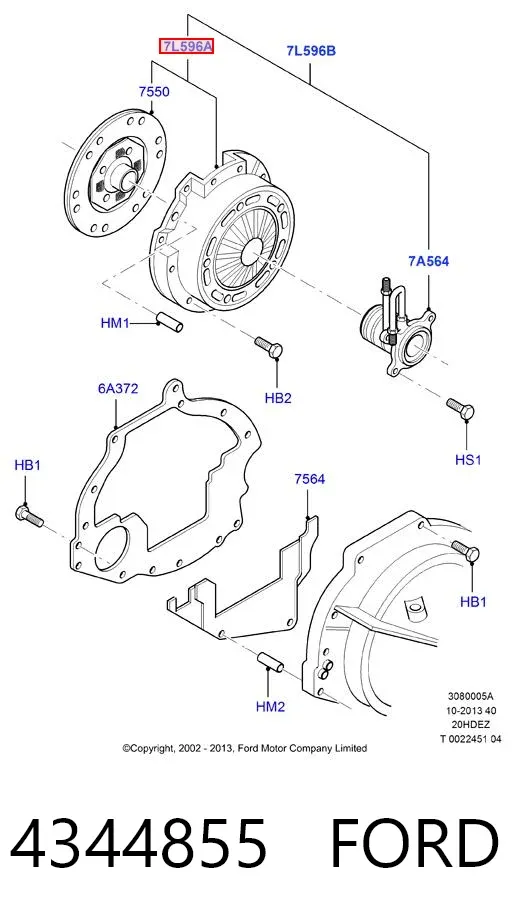 Сцепление 4344855 Ford