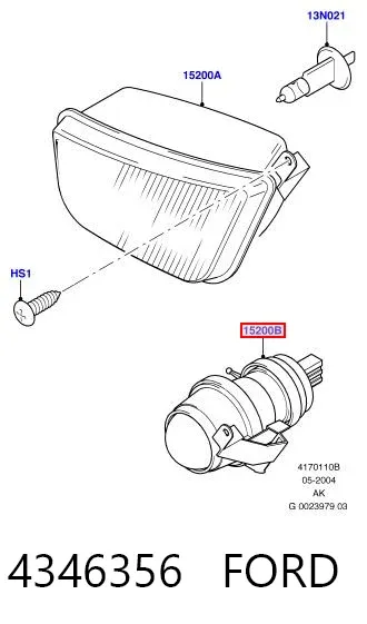Фара противотуманная левая 4346356 Ford