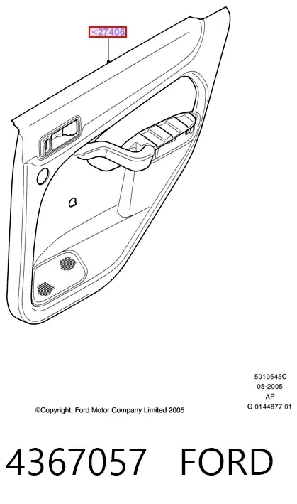 Радиатор кондиционера 4367057 Ford