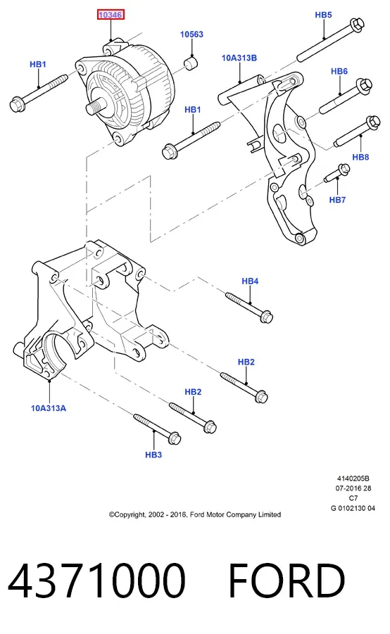 Генератор 4371000 Ford