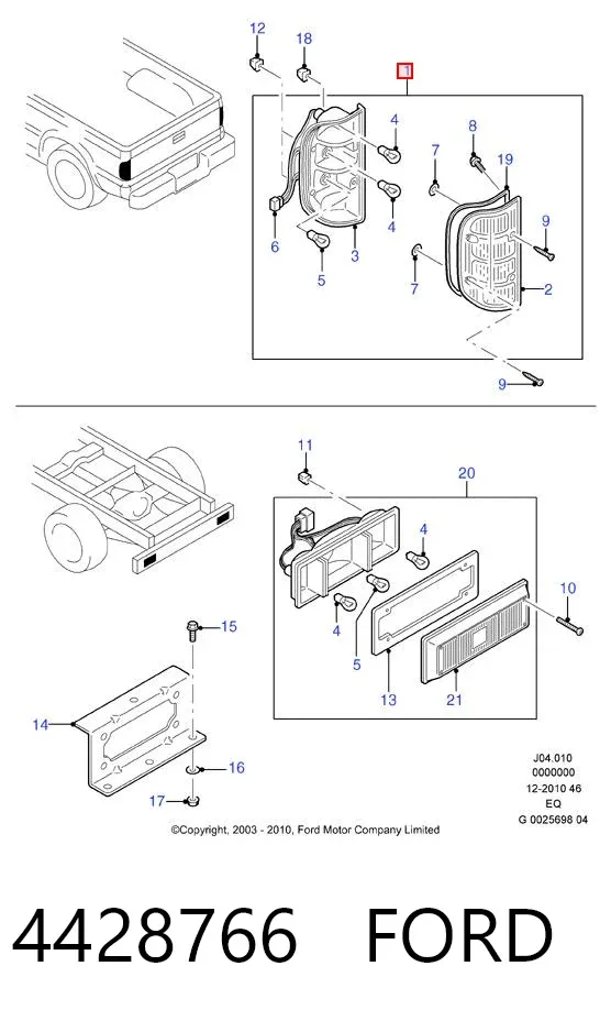 Задний фонарь 4428766 Ford