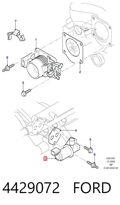 Регулятор холостого хода 4429072 Ford
