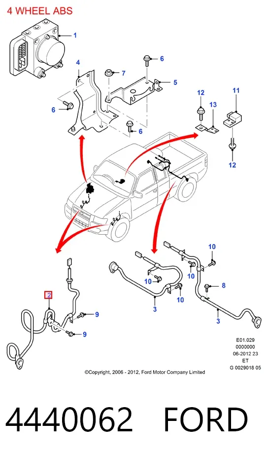 Датчик АБС (ABS) передний левый 4440062 Ford