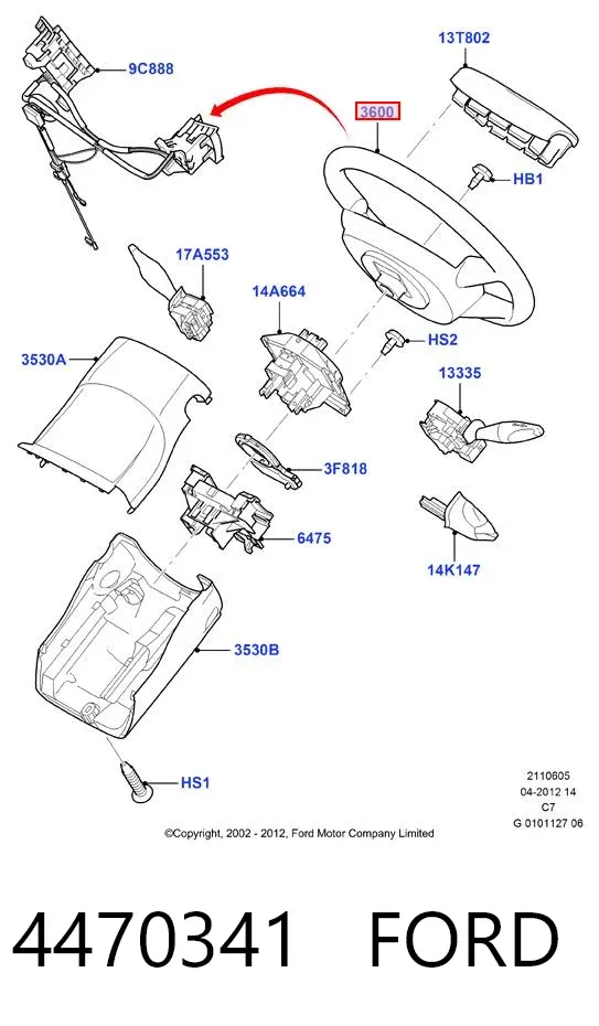 Руль 4470341 Ford