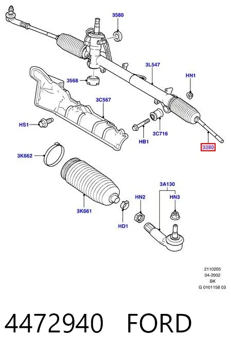 Рулевая тяга 4472940 Ford