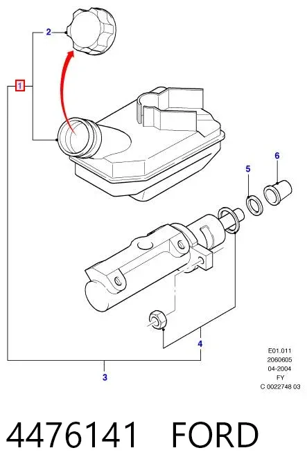 Бачок тормозной 4476141 Ford