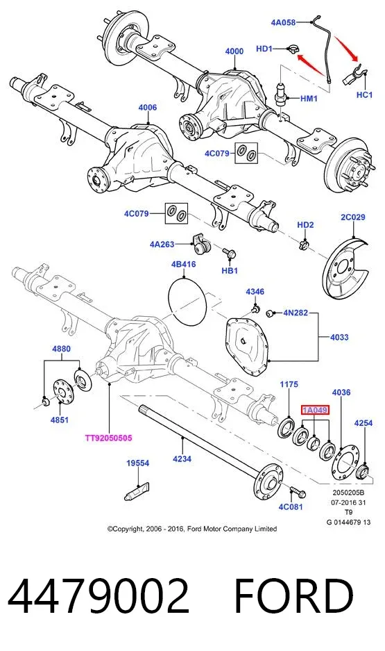 Подшипник задней ступицы 4479002 Ford