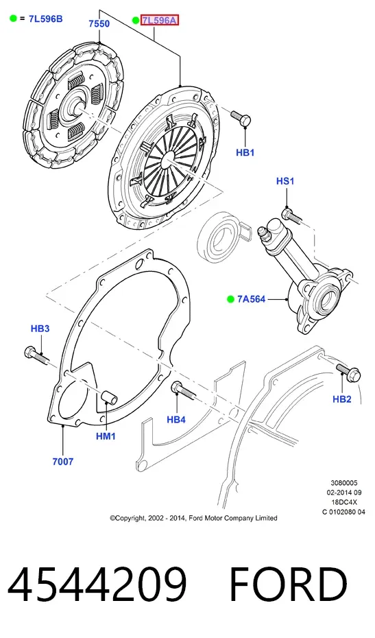 Сцепление 4544209 Ford