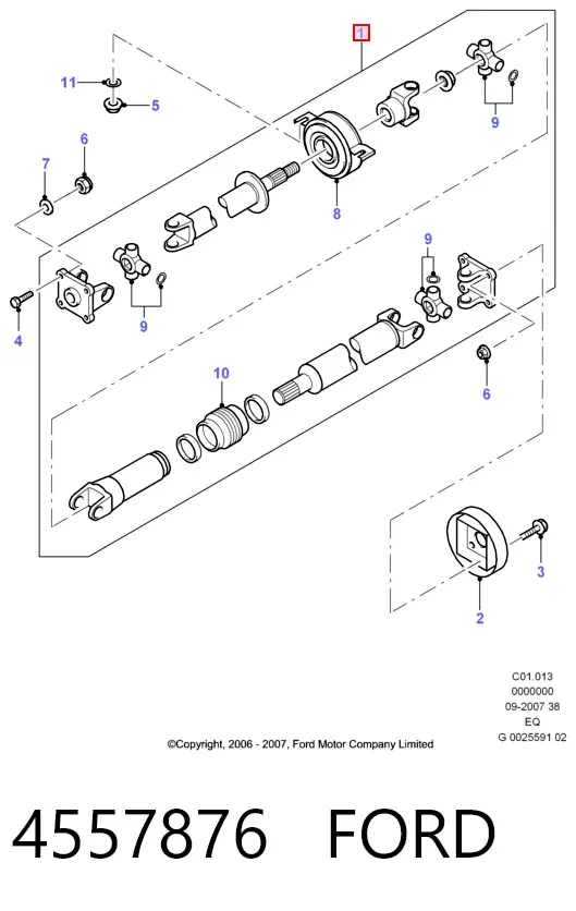 Кардан задний 4557876 Ford