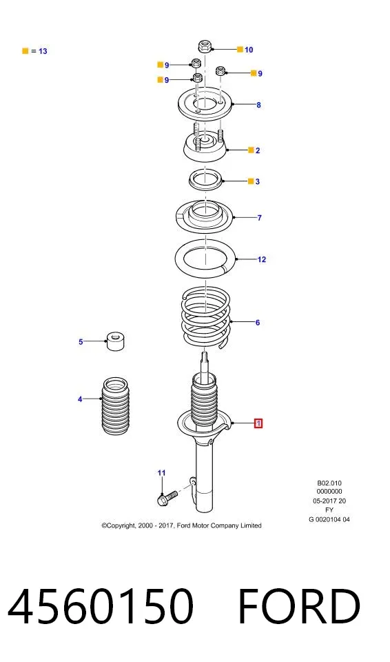Амортизатор передний 4560150 Ford