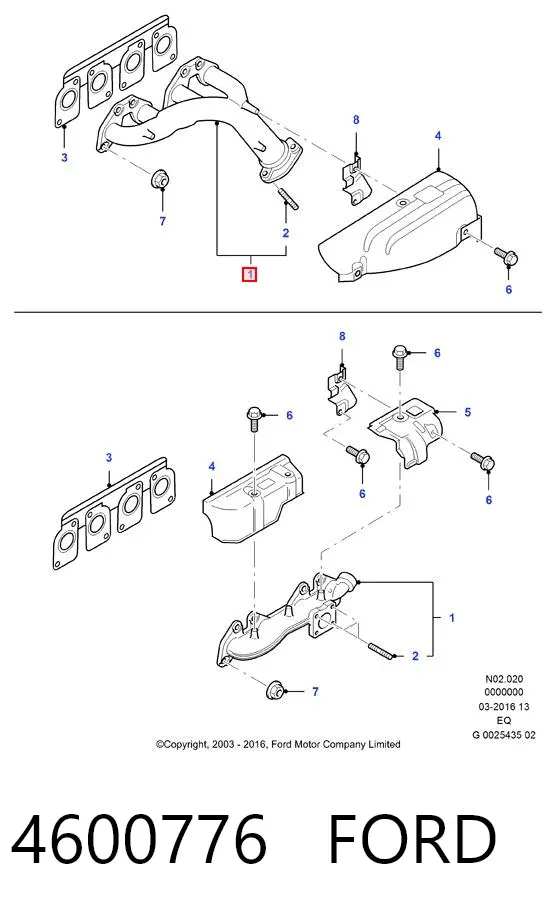 Выпускной коллектор 4600776 Ford