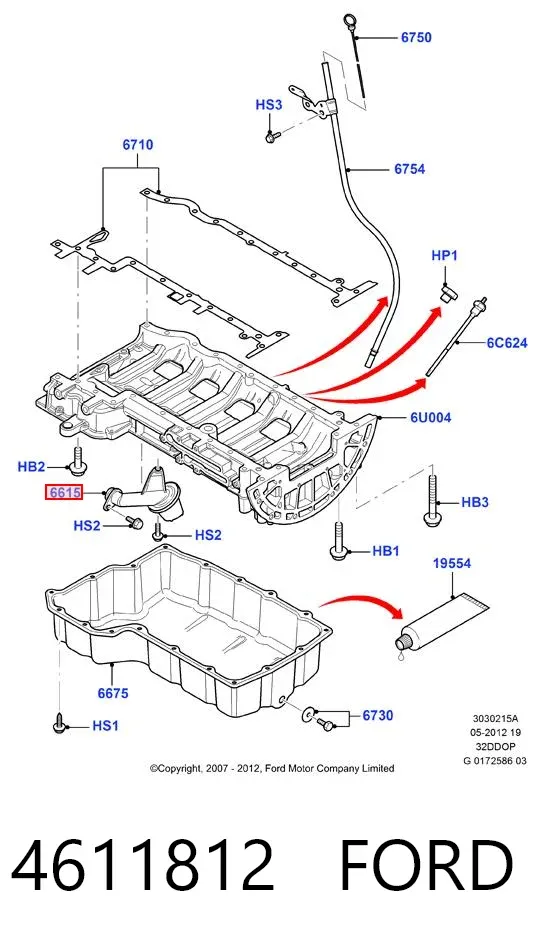 Маслоприёмник 4611812 Ford