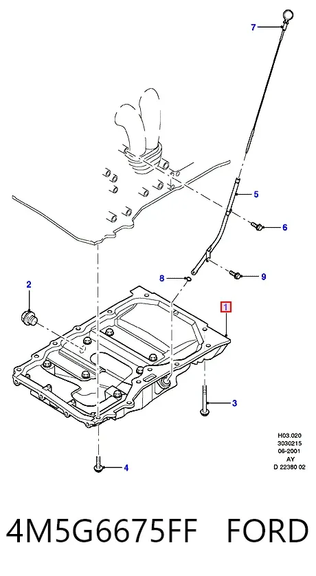 Поддон двигателя 4M5G6675FF Ford