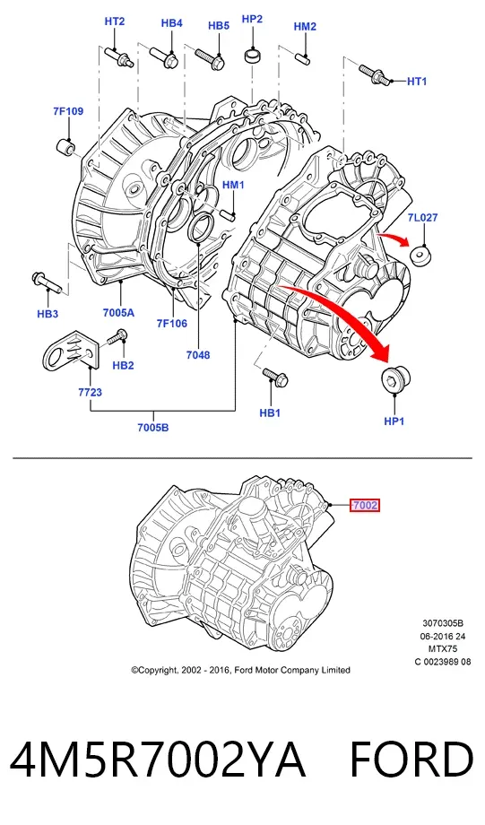 КПП 4M5R7002YA Ford