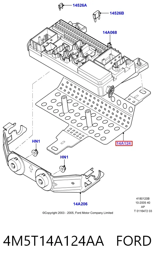  4M5T14A124AA Ford