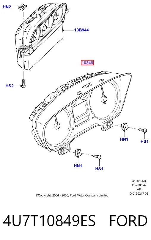 Панель приборов 4U7T10849ES Ford