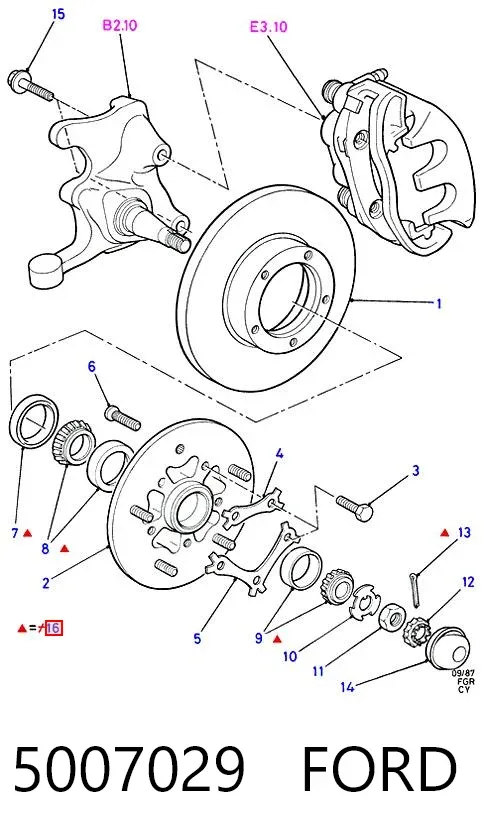 Подшипник ступицы 5007029 Ford
