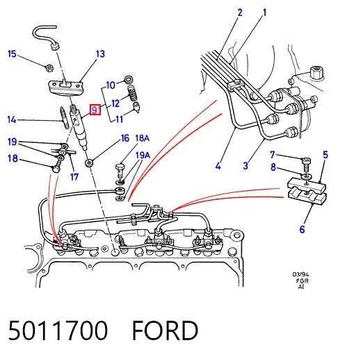 Топливные форсунки 5011700 Ford