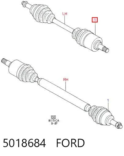 Левая полуось 5018684 Ford