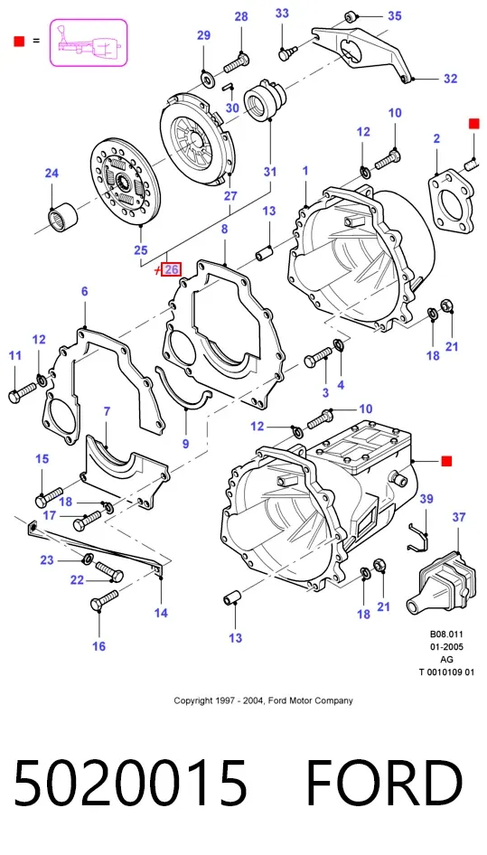 Сцепление 5020015 Ford