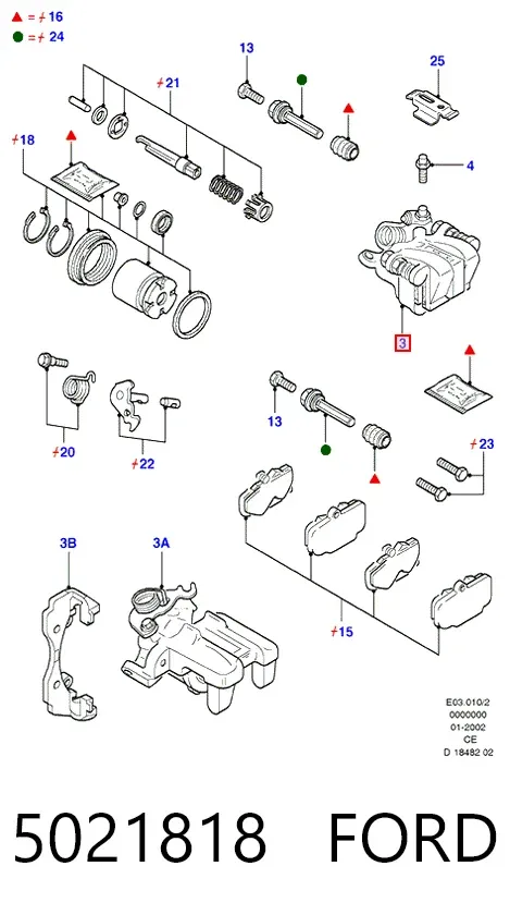 Суппорт задний левый 5021818 Ford