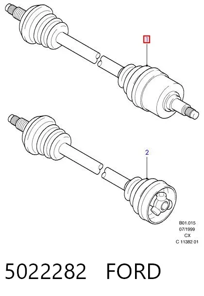 Правая полуось 5022282 Ford