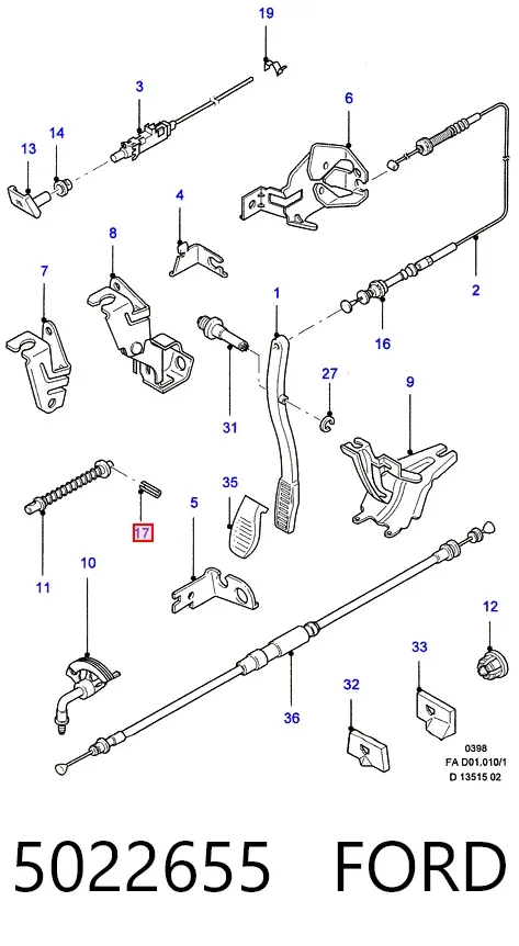 Передние тормозные диски 5022655 Ford