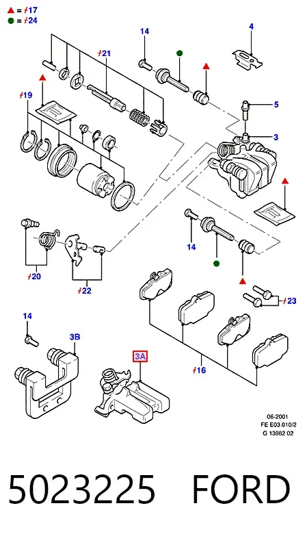 Суппорт задний правый 5023225 Ford