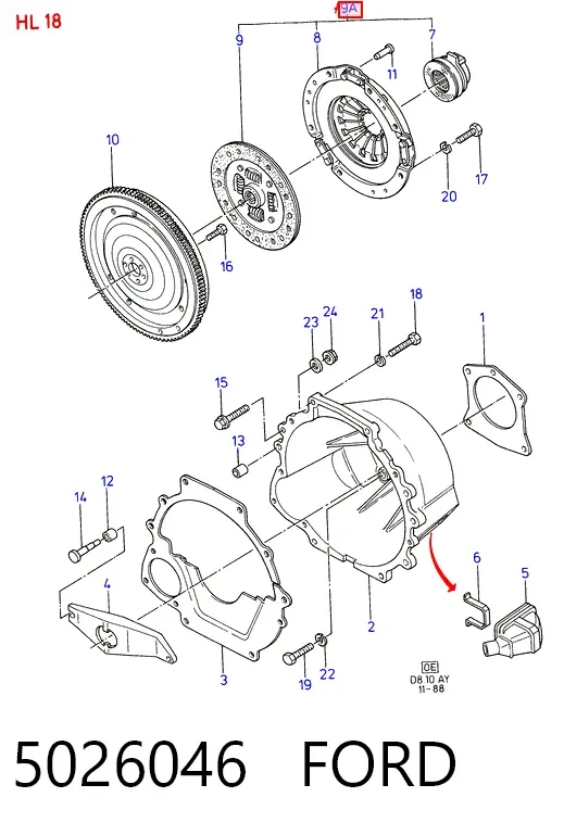 Сцепление 5026046 Ford