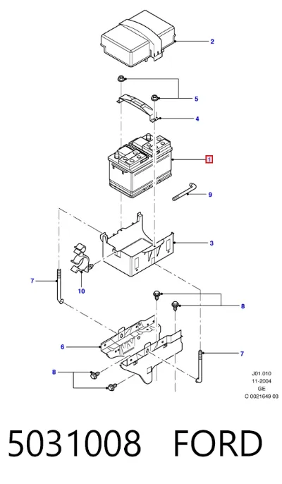 Аккумуляторная батарея Форд 88 А/ч 12 В (5031008)
