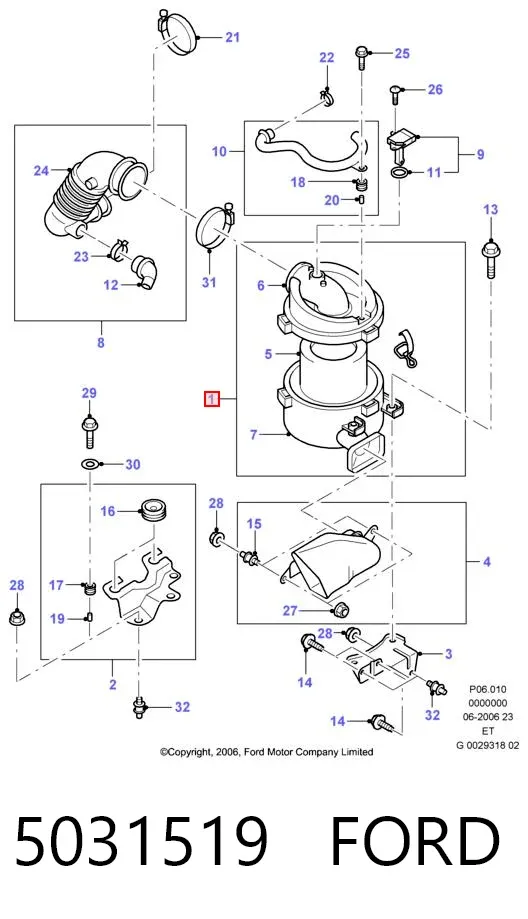Корпус фильтра 5031519 Ford